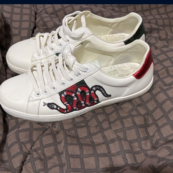 Gucci Men's Ace embroidered "snake" | white |sneaker size 9 - Picture 4 of 12